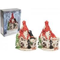 30.5cm Battery Operated Light Up House With Santa Or A Snowman Design