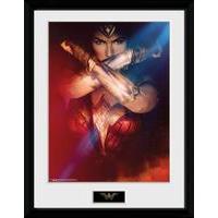 30 x 40cm wonder woman defend framed collector print