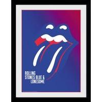 30 x 40cm the rolling stones blue lonesome framed collector print