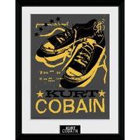 30 x 40cm Kurt Cobain Shoes Framed Collector Print