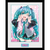 30 x 40cm Hatsune Miku Wink Framed Collector Print