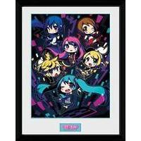30 x 40cm Hatsune Miku Neon Chibi Framed Collector Print