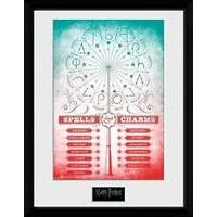 30 x 40cm Harry Potter Spells And Charms Framed Collector Print