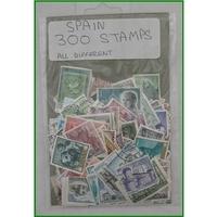 300 spanish stamps all different