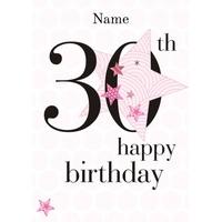 30th Birthday Star | Personalised Birthday Age Card