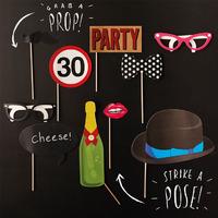 30th birthday party photo booth prop kit