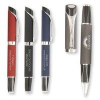 30 x Personalised Pens MADISON SOFT TOUCH PEN CHROME - National Pens