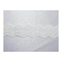 30mm Double Scalloped Edge Lace Trimming Ivory