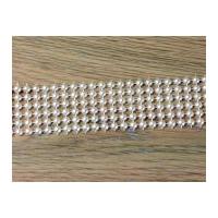 30mm 6 row pearl mesh beading trimming ivory