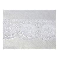 30mm Essential Trimmings Delicate Nylon Lace Trimming White