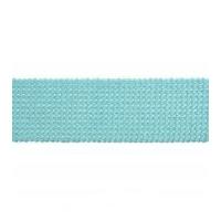 30mm Essential Trimmings Cotton & Acrylic Webbing Tape Light Aqua