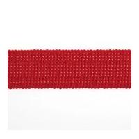 30mm Essential Trimmings Cotton & Acrylic Webbing Tape Red