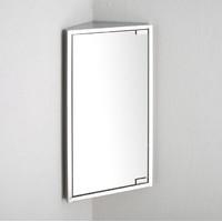 30cm Wide by 60cm Tall Single Door Bilbao CORNER Mirror Bathroom Cabinet