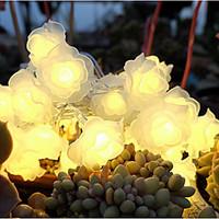 30Head 3D Rose Flower LED Light for Wedding Happy Newyear Decoration(Length:3.2m)