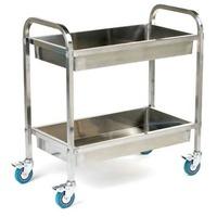 304 grade 100mm Deep Tray Stainless Steel Trolley