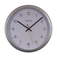 300mm dia Silver Plastic Cased Clock Radio Controlled Movement