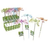 30cm butterfly pack 4 assorted colours in fence display box