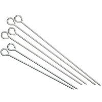 30cm Pack Of 6 Stainless Steel Flat Sided Skewers