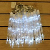 30 LED White Multi Action Icicle String Lights (Mains) by Kingfisher