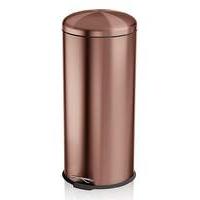 30l round pedal bin copper