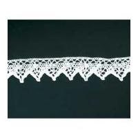 30mm Cotton Lace Trimming White