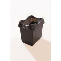 30 LITRE RECYCLING BIN WITH GREY BODY, BLACK LID AND GRAPHIC