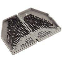 30pc Large Hex Allen Key Set Metric Imperial 0.7mm - 10mm