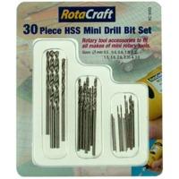 30 Piece Rotacraft HSS Mini Drill Bit Set