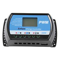30a 12v24v solar panel charger controller battery regulator usb lcd pw ...