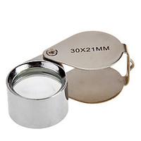 30X 30x21mm Drop Shape Folding Jeweler\'s Eye Loupe Magnifier Magnifying Glass Microscope