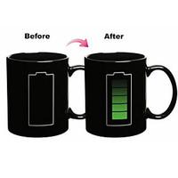 300ml magic battery color ceramic mug