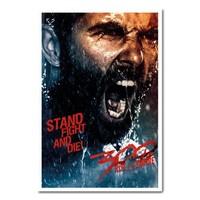 300 Rise Of An Empire Stand Fight And Die Poster White Framed - 96.5 x 66 cms (Approx 38 x 26 inches)