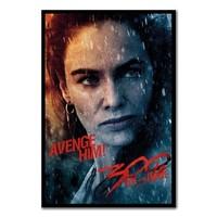 300 Rise Of An Empire Avenge Him Poster Black Framed - 96.5 x 66 cms (Approx 38 x 26 inches)