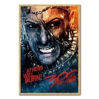 300 Rise Of An Empire Athens Will Burn Poster Beech Framed - 96.5 x 66 cms (Approx 38 x 26 inches)