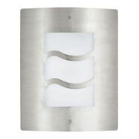 30193 City 1 Outdoor Stainless Steel and White Wall Light