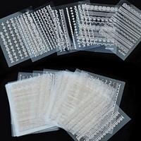 30pcs white lace edge 3d nail stickers