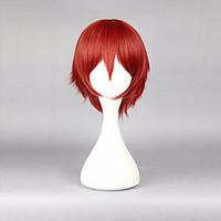 30cm Anime Assassination Classromm Karma Akabane Red Cosplay Wig Male Costume Wig Cosplays Perruque Synthetic Hair