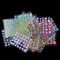 30 Sheet/Lot Floral Design Manicure Transfer Nail Art Tips Stickers Decals 3D Flowers Beauty Tickers For Nails