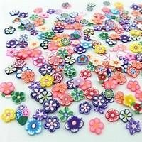 300PCS Mixed Style Fimo Slice Flower Series Nail Art Decoration