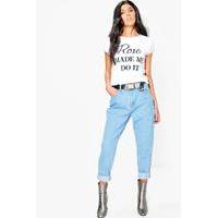 30\' Leg Mid Rise Boyfriend Jeans - blue