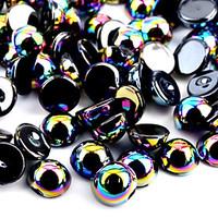 300PCS Colorful The Chameleon Semicircle Resin Pearl