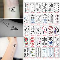 30 pcs 1 lot fashion men and women tattoo lovely flowers fish hello ki ...