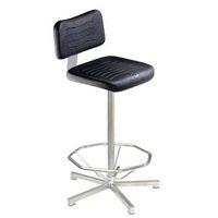 316l stainless steel pu chair fitted with glides height adjustment