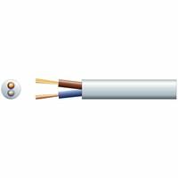 3182Y 2 CORE ROUND PVC, 300/500V, HO5VV-F2, 10A Round profile mains electric cable. Flexible PVC sheath for use in light electrical applications. BSI 
