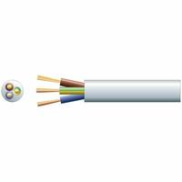 3183Y 3 CORE ROUND PVC, 300/500V, HO5VV-F3, 13A Round profile mains electric cable. Flexible PVC sheath. Suitable for connection of electrical equipme