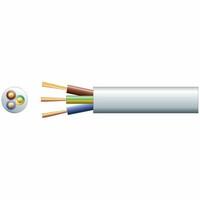 3183Y 3 CORE ROUND PVC, 300/500V, HO5VV-F3, 15A Round profile mains electric cable. Flexible PVC sheath. Suitable for connection of electrical equipme