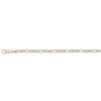 3+1 Figaro Anklet with Rhodium-plated Links 9.25/23cm