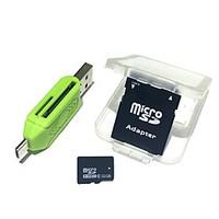 32gb microsdhc tf memory card with 2 in 1 usb otg card reader micro us ...