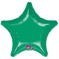 32 metallic green star foil balloon