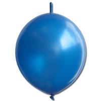 32cm 50pk Blue Link Round Balloons
